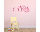 A Such a Big Miracle In Such a Little Girl Quote Motivational Vinyl Art Stickers